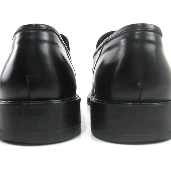 Johnston & Murphy Black Loafers with Silver Buckle size 9 - Picture 6 of 8